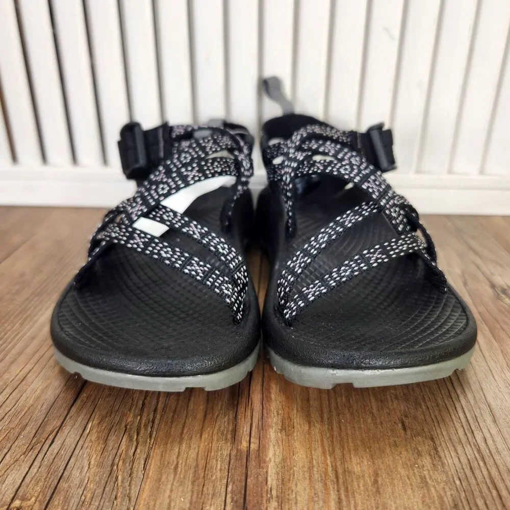 Chaco ZX1 Ecotread Hugs and Kisses Kid 13M Black Pink Strappy Adjustable Sandals